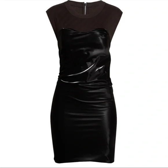NEW RtA Isabella Vinyl Dress black mini size XS - Picture 10 of 10